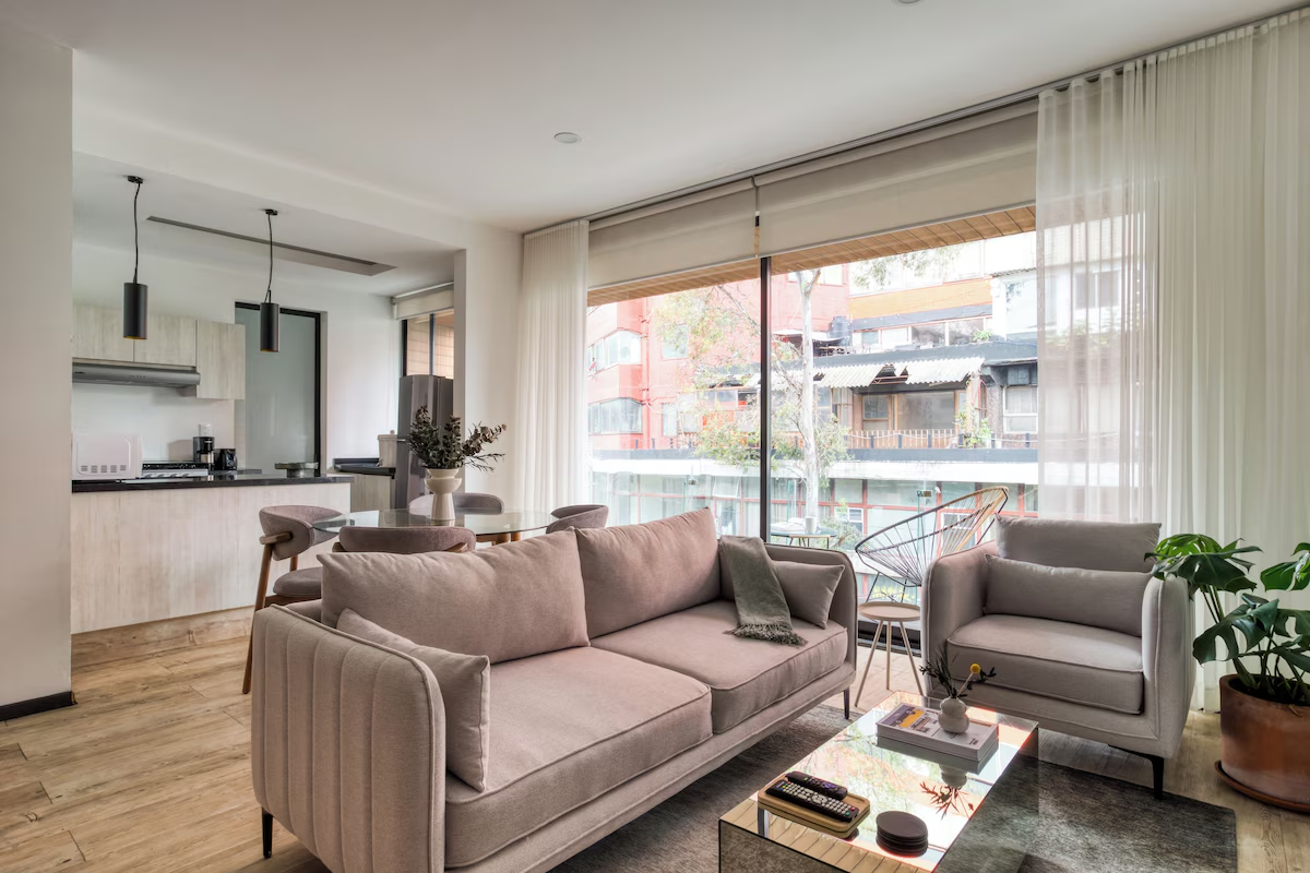 Sala comedor del apartamento MEDELLIN by Mr W — diseño contemporáneo en Roma Norte